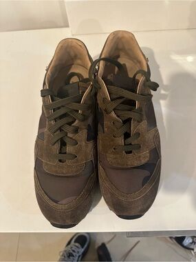 Valentino Olive Green Camouflage Sneakers